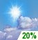 Mostly cloudy starting in the evening.