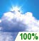 Mostly cloudy until night.