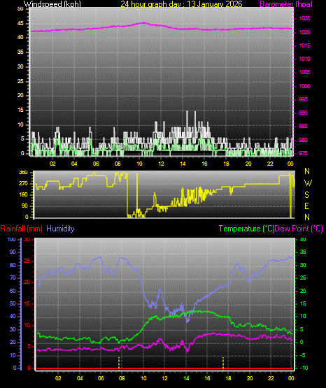 24 Hour Graph for Day 13