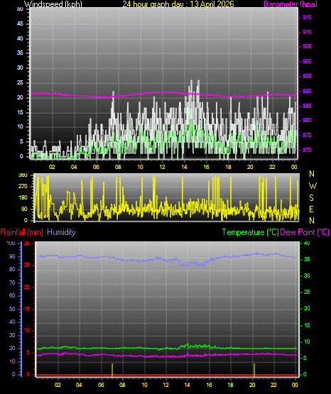 24 Hour Graph for Day 13