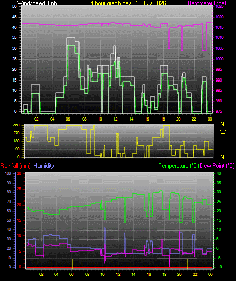 24 Hour Graph for Day 13
